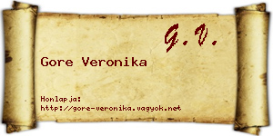 Gore Veronika névjegykártya